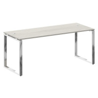 Metal System Direct Стол рабочий руковод. О-обр. м/к БО.СРР-5.7 Дуб Наварра/Нержавеющая Сталь 1800*7