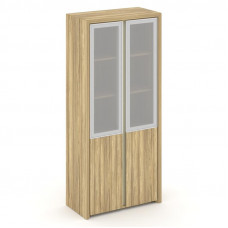 Corner Шкаф высокий широкий COR.ST-1.2R Гикори Песочный/Ваниль/Сатин/Металл Ваниль 900*450*2000