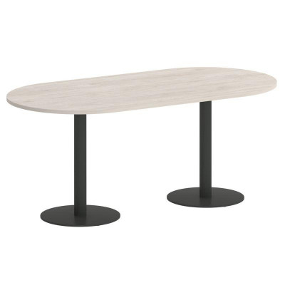 Onix Direct Стол овальный O.SPRG-3 Денвер Светлый/Металл Антрацит 1800*900*750