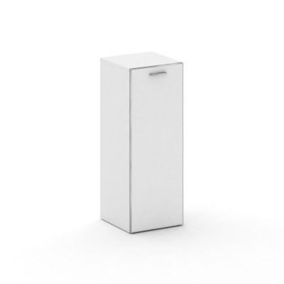 Fresco Шкаф узкий средний правый FR.SU-204 (R) white Белый Бриллиант UM/Лакобель Белый/Хром 450*460*