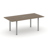 Стол переговорный Стайл Проджект Директ 1980*980*750 SN-6P.SPRG-198 Вяз Благородный/Металл Серый/Заглушка Металл Серый