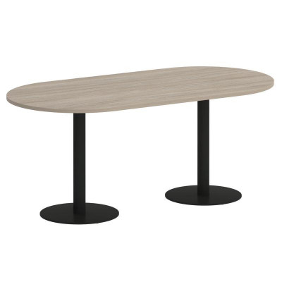 Onix Direct Стол овальный O.SPRG-3 Дуб Аттик/Металл Черный 1800*900*750