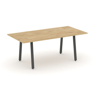 Style Project Direct Стол переговорный SN-6A.SPRG-198.3 Тиквуд Светлый/Металл Антрацит 1980*980*750