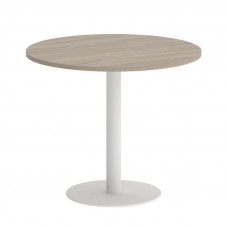 Onix Direct Стол круглый O.SPRG-1 Дуб Аттик/Металл Белый 900*900*750