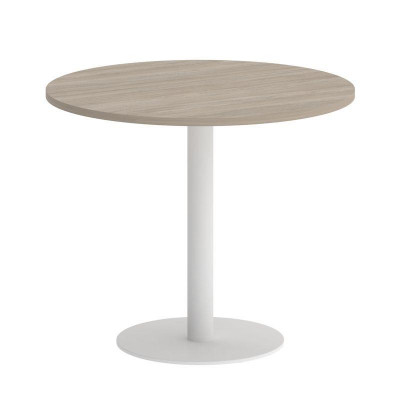 Onix Direct Стол круглый O.SPRG-1 Дуб Аттик/Металл Белый 900*900*750