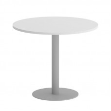 Onix Direct Стол круглый O.SPRG-1 Белый Бриллиант/Металл Серый 900*900*750