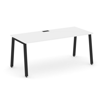 Style Project Direct Стол письменный SN-6A.SR-014.M Белый/Металл Черный/Заглушка Металл Черный 1580*