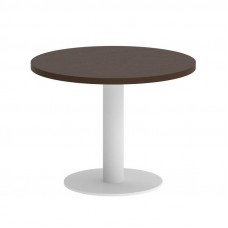 First Стол журнальный круглый KSJ-1 Венге Цаво/Металл Белый 600*600*450