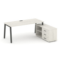 Style Project Direct Стол письменный с греденцией правой SN-6A.SRG-026.M(R) Дуб Наварра/Металл Антра