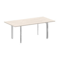 Onix Direct Lux Стол переговорный П-обр. м/к M-O.MP-PRG-19 Денвер Светлый/Нержавеющая Сталь/Хром 198