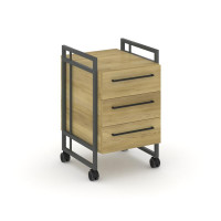 Rift Direct Тумба мобильная RF.TMR-001 Дуб Винченцо/Металл Антрацит/Черный Ручки 424*500*680