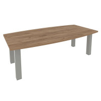 First Стол переговорный KPRG-1 Дуб Табак/Металл Серый 2400*1200*750