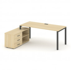 Style Project Direct Стол письменный с греденцией левой SN-6P.SRG-026.M(L) Акация Лорка/Металл Антра