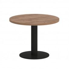 First Стол журнальный круглый KSJ-1 Дуб Табак/Металл Черный 600*600*450
