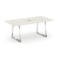 Style Project Direct Lux Стол переговорный M-SN-6T1.SPRG-198 Дуб Наварра/Нержавеющая Сталь/Хром 1980