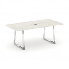 Style Project Direct Lux Стол переговорный M-SN-6T1.SPRG-198 Дуб Наварра/Нержавеющая Сталь/Хром 1980