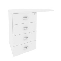 Onix Direct Тумба приставная (универсальная л/пр) O.TPU-4 Белый Бриллиант 842*460*750