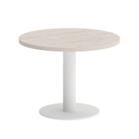 Onix Direct Стол журнальный круглый O.SJ-1 Денвер Светлый/Металл Белый 600*600*450