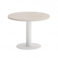Onix Direct Стол журнальный круглый O.SJ-1 Денвер Светлый/Металл Белый 600*600*450