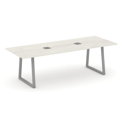 Style Project Direct Стол переговорный SN-6T1.SPRG-258 Дуб Наварра/Металл Серый/Заглушка Металл Серы