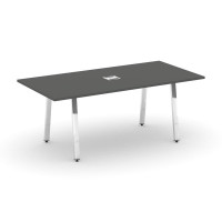 Стайл Проджект Директ Люкс Стол переговорный M-SN-6A.SPRG-198 Антрацит NEW/Нержавеющая Сталь/Хром 19