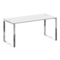Metal System Direct Стол рабочий руковод. О-обр. м/к БО.СРР-4.7 Белый/Нержавеющая Сталь 1600*720*750