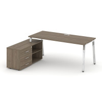 Style Project Direct Lux Стол письменный с греденцией левой M-SN-6A.SRG-025.M(L) Вяз Благородный/Нер