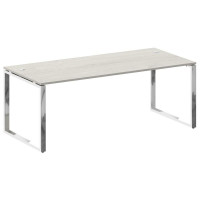Metal System Direct Стол рабочий руковод. О-обр. м/к БО.СРР-6.9 Дуб Наварра/Нержавеющая Сталь 2000*9