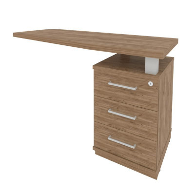 First Тумба приставная с топом правая KTP-2 (R) Дуб Табак 1300*500*765