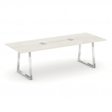 Style Project Direct Lux Стол переговорный M-SN-6T1.SPRG-258 Дуб Наварра/Нержавеющая Сталь/Хром 2580