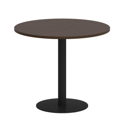 First Стол круглый KSPRG-1 Венге Цаво/Металл Черный 900*900*750