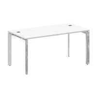 Onix Direct Lux Стол руководителя П-обр. м/к M-O.MP-SRR-4.8 Белый Бриллиант/Нержавеющая Сталь/Хром 1
