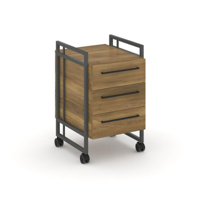 Rift Direct Тумба мобильная RF.TMR-001 Сандал Янтарный/Металл Антрацит/Черный Ручки 424*500*680