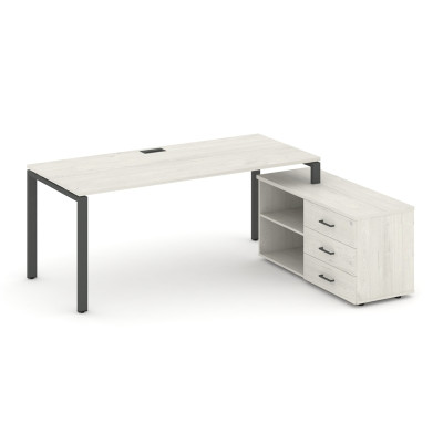 Style Project Direct Стол письменный с греденцией правой SN-6P.SRG-016.M(R) Дуб Наварра/Металл Антра