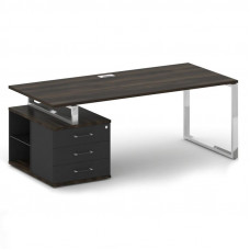 Стол руководителя с опорной тумбой, левый Шифт 2000*904*753 SK.SRT-200 (L) Дуб Мали/Антрацит NEW