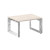 Onix Direct Lux Стол журнальный О-обр. м/к M-O.MO-SJ-1 Денвер Светлый/Нержавеющая Сталь/Хром 780*600
