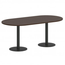 First Стол овальный KSPRG-3 Венге Цаво/Металл Антрацит 1800*900*750