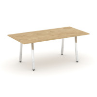 Style Project Direct Lux Стол переговорный M-SN-6A.SPRG-198.3 Тиквуд Светлый/Нержавеющая Сталь/Хром