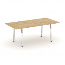 Style Project Direct Lux Стол переговорный M-SN-6A.SPRG-198.3 Тиквуд Светлый/Нержавеющая Сталь/Хром