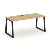 Style Project Direct Стол письменный SN-6T1.SR-016.M Тиквуд Светлый/Металл Черный/Заглушка Металл Че