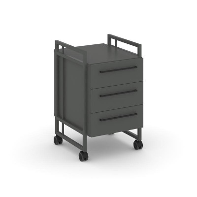 Rift Direct Тумба мобильная RF.TMR-001 Антрацит NEW/Металл Антрацит NEW/Черный Ручки 424*500*680