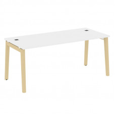 Onix Wood Direct Стол руководителя OW.SRR-5.8 Белый Бриллиант/Дуб Светлый/Металл Белый 1780*800*750