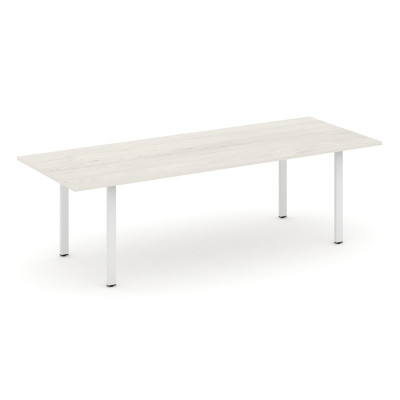 Style Project Direct Стол переговорный SN-6P.SPRG-258.3 Дуб Наварра/Металл Белый 2580*980*750