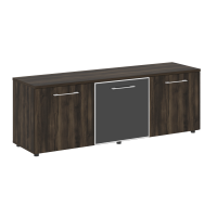 Тумба модульная Ялта 1642*450*580 LT.TS-3.4 black Дуб Мали/Стекло Black