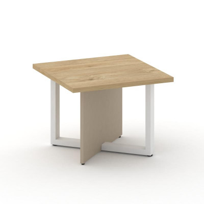 Шифт Стол журнальный, квадратный SK.SG-KV-60.P Тиквуд Светлый/Капучино/Металл Белый 600*600*450