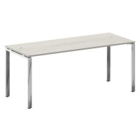 Metal System Direct Стол рабочий руковод. П-обр. м/к БП.СРР-5.7 Дуб Наварра/Нержавеющая Сталь 1800*7