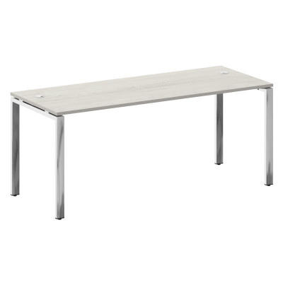 Metal System Direct Стол рабочий руковод. П-обр. м/к БП.СРР-5.7 Дуб Наварра/Нержавеющая Сталь 1800*7