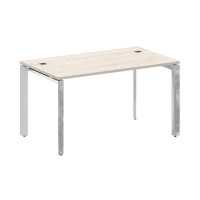 Onix Direct Lux Стол руководителя П-обр. м/к M-O.MP-SRR-3.8 Денвер Светлый/Нержавеющая Сталь/Хром 13