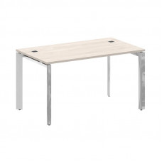 Onix Direct Lux Стол руководителя П-обр. м/к M-O.MP-SRR-3.8 Денвер Светлый/Нержавеющая Сталь/Хром 13