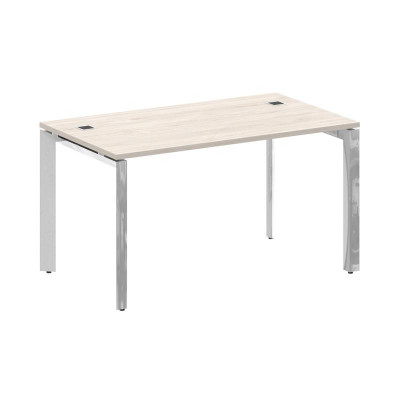 Onix Direct Lux Стол руководителя П-обр. м/к M-O.MP-SRR-3.8 Денвер Светлый/Нержавеющая Сталь/Хром 13